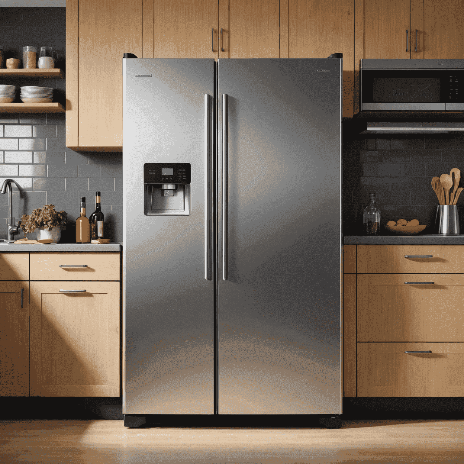 Ein moderner Kühlschrank mit A+++ Energieeffizienzklasse-Label
